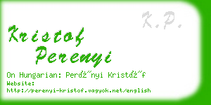 kristof perenyi business card